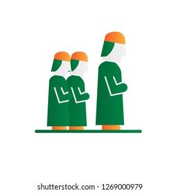praying icon design with creative modern concept and simple logo trendy shape style design vector eps 10