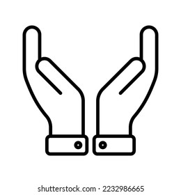 Icono de rezar. inicio de sesión para concepto móvil y diseño web. ilustración vectorial