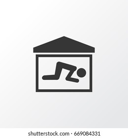 Praying Icon Symbol. Premium Quality Isolated Room  Element In Trendy Style.