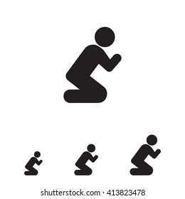 Praying man icon