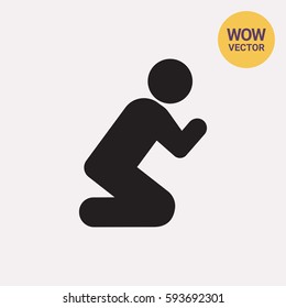 Praying man icon