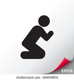 Praying man icon