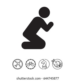 Praying man icon