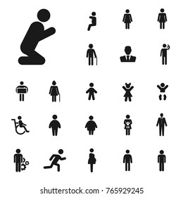 praying man icon. people vector collection.