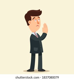 Praying Man Talks God Asks Forgiveness Stock Vector (Royalty Free ...