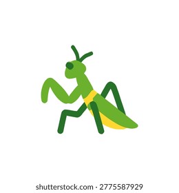 Praying Mantis Icon Containing mantis insect, nature predator, ecosystem, and environment concept. Flat icon