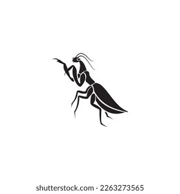 praying mantis icon symbol sign vector