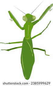Praying mantis simple design. Praying mantis simple vector. Praying mantis simple logo. Praying mantis simple illustration.