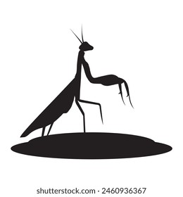 praying mantis vector design. grasshopper silhouette vector design