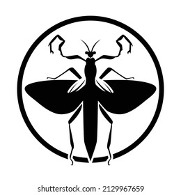 Praying mantis vector icon illustration
