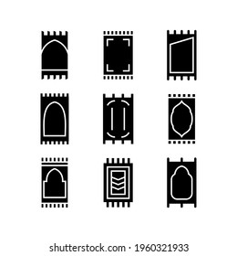 praying mat icon or logo isolated sign symbol vector illustration - Collection of high quality black style vector icons
