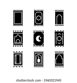 Beten mit mattem Symbol oder Logo, einzelne Zeichen Symbol Vektorgrafik - Sammlung von hochwertigen Vektorsymbol in schwarzem Stil
