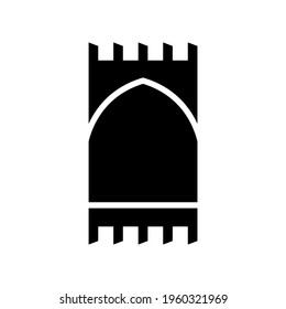 praying mat icon or logo isolated sign symbol vector illustration - high quality black style vector icons

