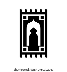 praying mat icon or logo isolated sign symbol vector illustration - high quality black style vector icons

