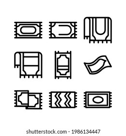 praying mat icon or logo isolated sign symbol vector illustration - Collection of high quality black style vector icons

