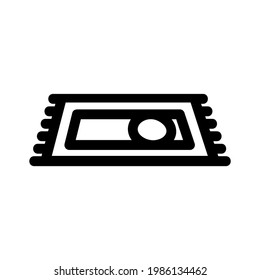 praying mat icon or logo isolated sign symbol vector illustration - high quality black style vector icons
