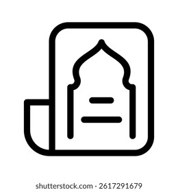 Praying Mat Icon Vector Symbol Design Illustration
