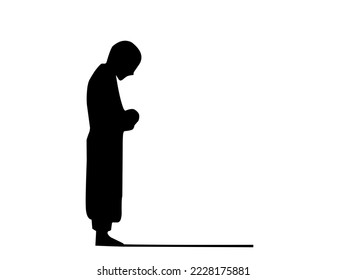 Praying Muslim silhouette vektor design