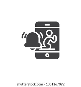 Icono vectorial de aviso de tiempo de oración. signo plano relleno para concepto móvil y diseño web. icono de glifo. Símbolo, ilustración del logotipo. Gráficos vectoriales