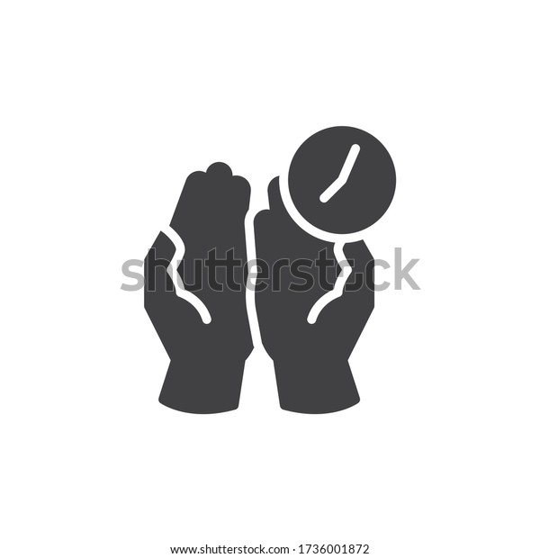 Praying Time Vector Icon Prayer Hands Stock Vector (Royalty Free ...