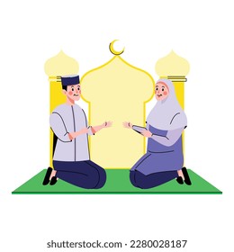 praying together at night during the holy month of ramadan, taraweeh

