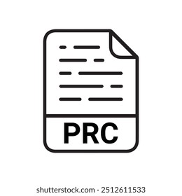 PRC icon, PRC outline vector icon. Thin line black PRC icon, flat vector simple element illustration from editable big data concept isolated on white background