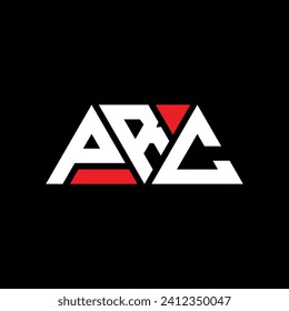 PRC triangle letter logo design with triangle shape. PRC triangle logo design monogram. PRC triangle vector logo template with red color. PRC triangular logo Simple, Elegant, and Luxurious design.