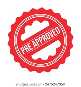 Pre Approved Rubber stamp Design vector 