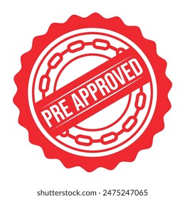 Pre Approved Rubber stamp Design vector 