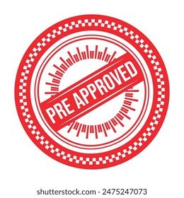 Pre Approved Rubber stamp Design vector 