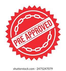 Pre Approved Rubber stamp Design vector 
