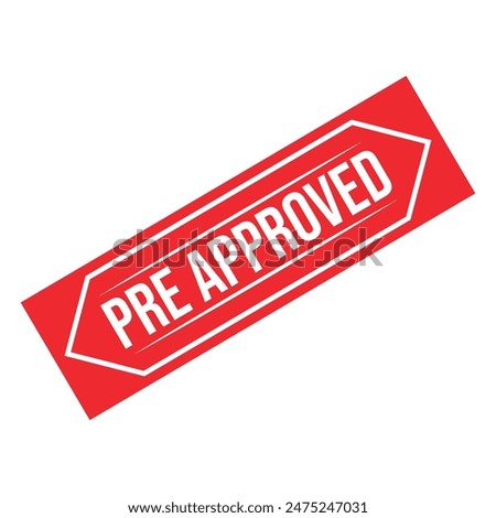 Pre Approved Rubber stamp Design vector 