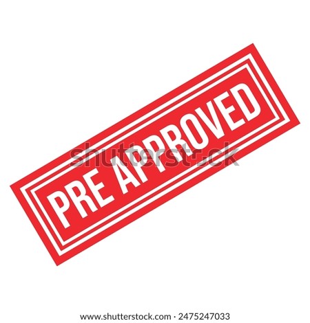 Pre Approved Rubber stamp Design vector 