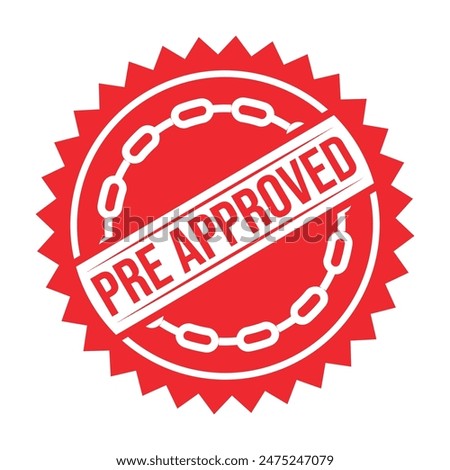 Pre Approved Rubber stamp Design vector 