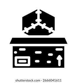 ícone de glifo pré-montado vetor. sinal pré-montado. ilustração de símbolo isolado