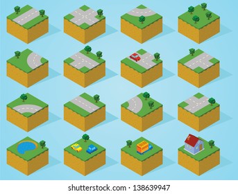 pre assembly isometric map-road