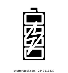 pre charged glyph icon vector. pre charged sign. isolated symbol illustration
