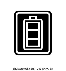 pre charged label product caution glyph icon vector. pre charged label product caution sign. isolated symbol illustration