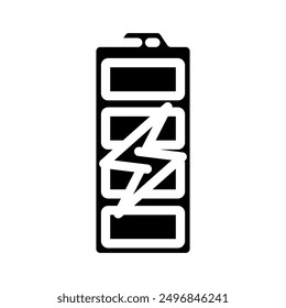 pre charged label product caution glyph icon vector. pre charged label product caution sign. isolated symbol illustration