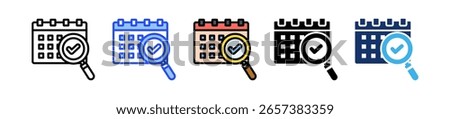 Pre Inspection Icon Collection With Multiple Styles
