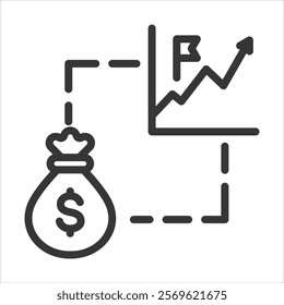 Pre Ipo Financing Outline Icon Vector Illustration