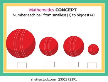 Pre math concepts. big small. educational children game. Kids activity sheet, big small learning worksheet.