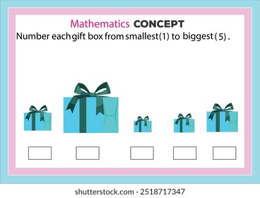 Pre math concepts. Big small. educational children game. Kids activity sheet.
