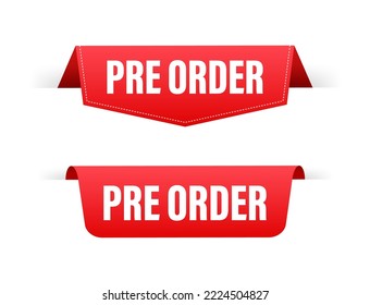 Pre order label. banner icon. Vector stock illustration.