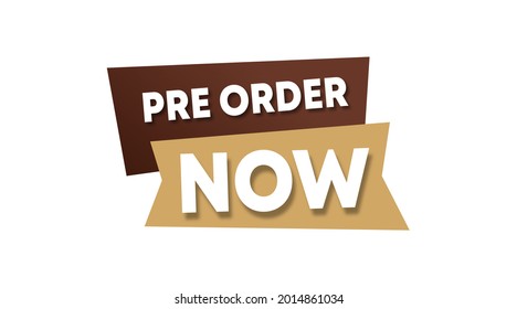 Pre order label template stock vector. Pre order label for web banner and online flyer of big sale event
