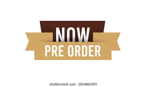 Pre order label template stock vector. Pre order label for web banner and online flyer of big sale event