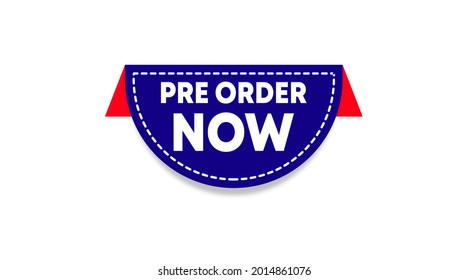 Pre order label template stock vector. Pre order label for web banner and online flyer of big sale event