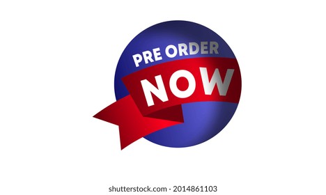 Pre order label template stock vector. Pre order label for web banner and online flyer of big sale event