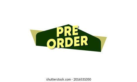 Pre order label template stock vector. Pre order label for web banner and online flyer of big sale event