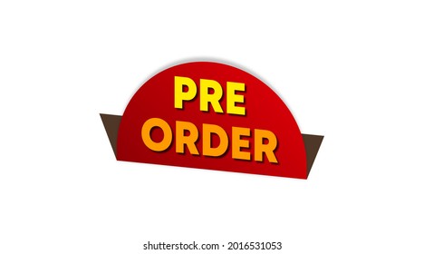 Pre order label template stock vector. Pre order label for web banner and online flyer of big sale event